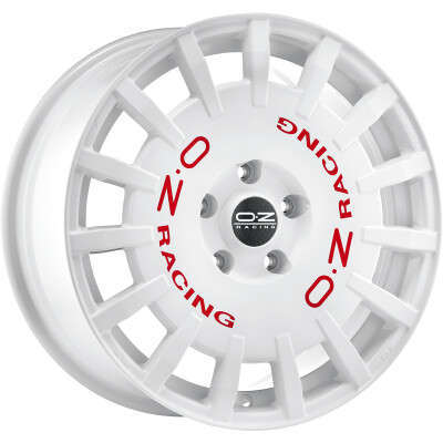 OZ rally racing race white red lettering 18"
             W01A1220533